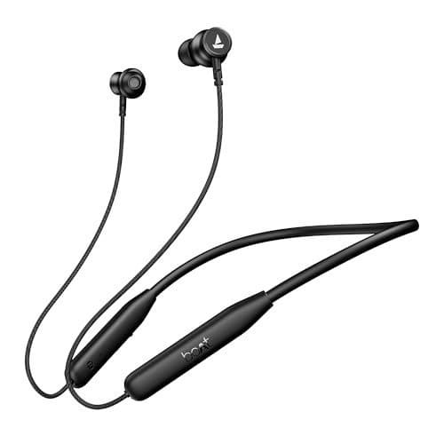🛍️ boAt Rockerz 113, 40H Battery, Dual Pair, Fast Charge, ENx Tech, Stream Ad Free Music via App Support, Magnetic Buds, Bluetooth Neckband, Wireless with Mic in Ear Earphones (Active Black)