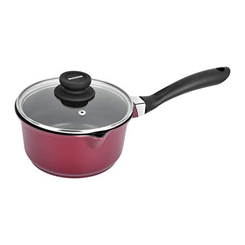 Bergner Scarlett Cast Aluminium Non-Stick Saucepan with Glas...