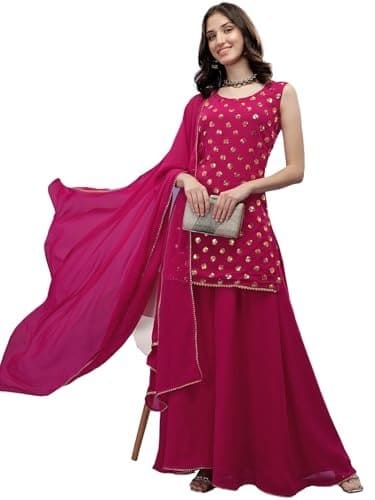 Fashion Basket Georgette Embroidered Kurta Set for Women