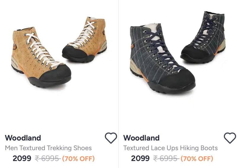 Upto 70% Off Woodland Footwears