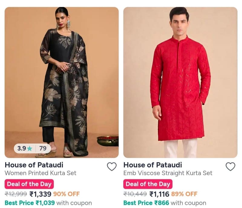 Upto 90% Off On House Of Pataudi Clothing.
