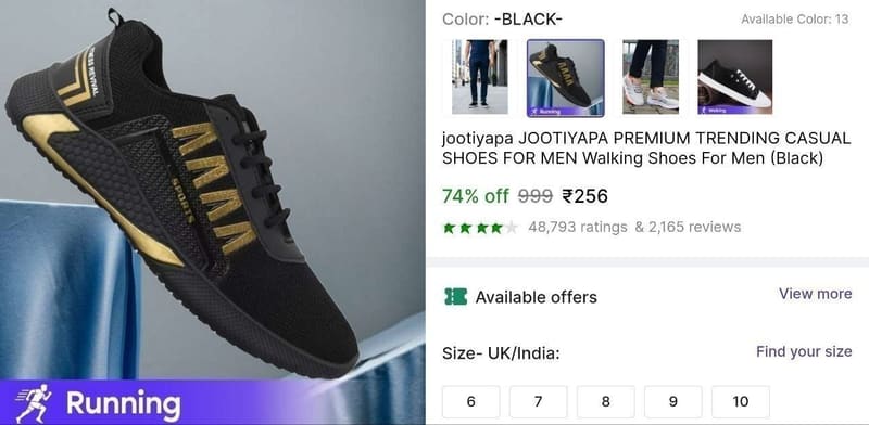 Trendy Sports Shoes at 256.