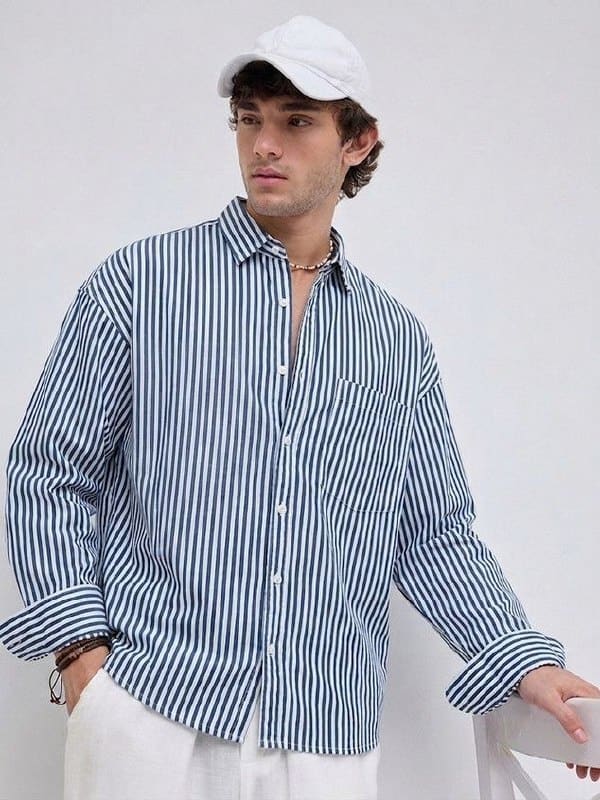 Regular fit striped shirt ✅₹386    l ⭐ 3.8
