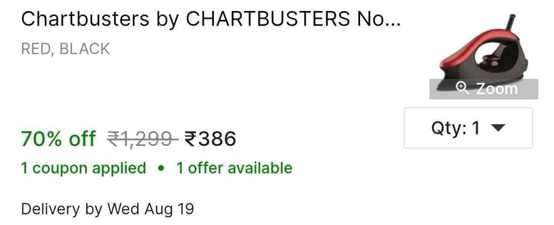🔥 Grab : Dry Iron @ ₹386