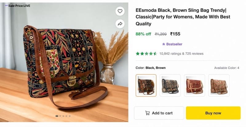 🔥 Sling Trendy Bag @ ₹155