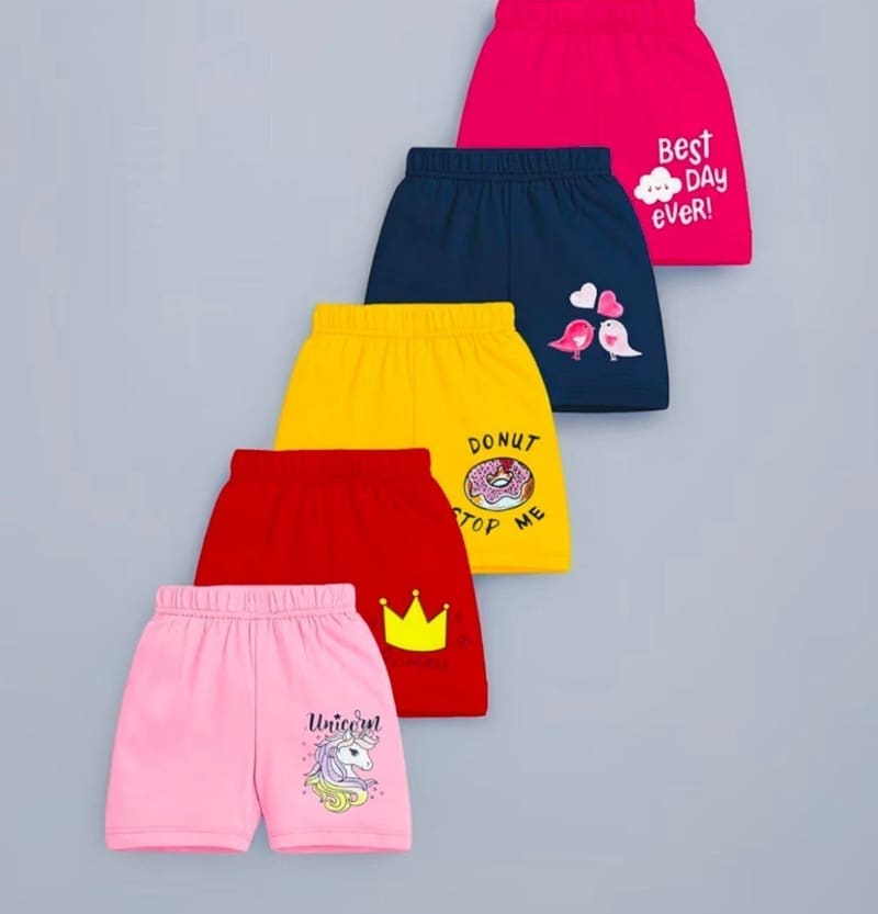 Kids Girls Shorts (Pack of 5) at Rs.347