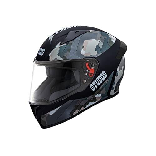 Studds Full Face Helmet Thunder D5 with Clear Visor (Matt Bl...