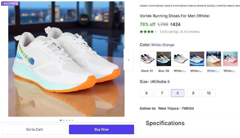 🔥  Running Shoes For Men @ ₹424