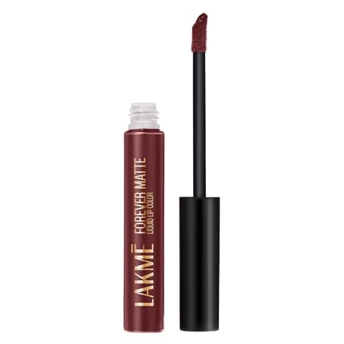 🛍️ LAKMÉ LAKM Lakme Forever Matte Liquid Lip Colour, Long-Lasting Lipstick, Lightweight & Transferproof, Smudgeproof - Wine Touch, 5.6ml | 6Ml