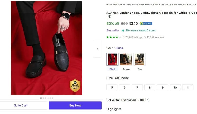 🔥  Loafer Shoes @ ₹349