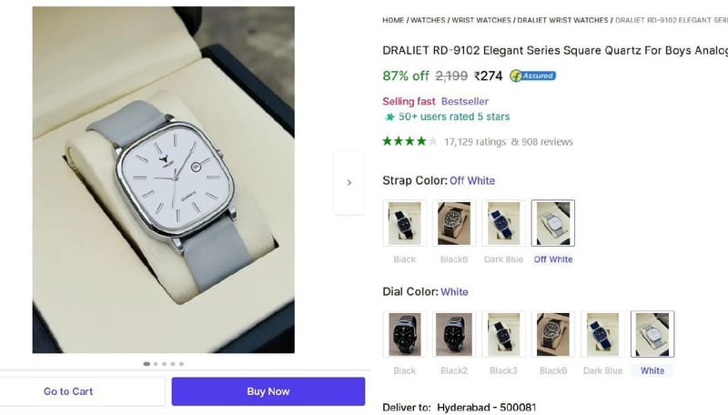 🔥  Analog Watch - For Men @ ₹274