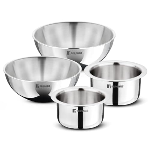 Bergner TriPro Tri-Ply Stainless Steel 4 Pcs Cookware Combo ...