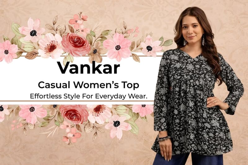 🔥  Casual Floral Print Women Black Top @ ₹201
