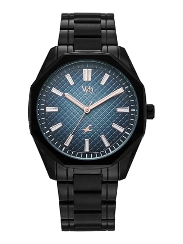 Fastrack Vyb Quest with Quartz Analog Blue Dial Black Zinc A...