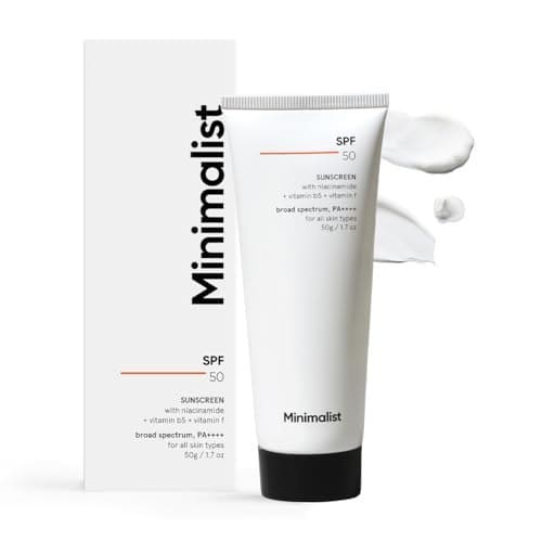 🛍️ Minimalist Sunscreen SPF 50 PA++++ with Niacinamide & Multi-Vitamins | Broad Spectrum | Hydrating Sun screen for Dry & All Skin Types | Face Sunscreen for Men & Women | 50gm