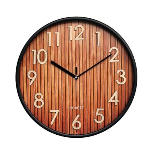 Amazon Brand- Solimo 12-Inch Analog Wall Clock  Charcoal Bla...
