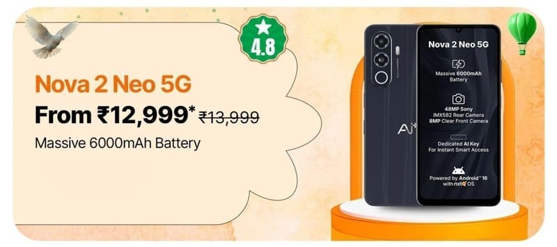 Upcoming Loot | Ai+ Nova 2 Neo 5G Starts @ ₹11,999.