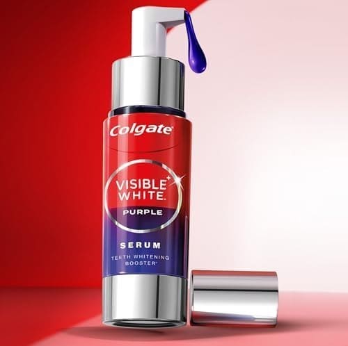 🛍️ Colgate Visible White Purple Teeth Whitening Serum, 40ml – Mint & Yuzu Flavour, Instant Brightening Purple Serum for Whiter Smiles