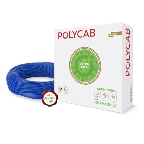 Polycab Green Wire+ 90M coil |1.5 SQ MM|Heat resistant upto ...