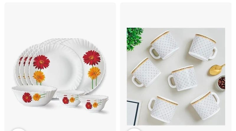 Upto 67% Off On Dinner Sets.