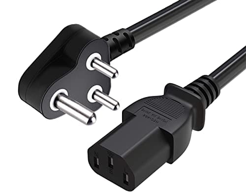 🛍️ FEDUS 1 Meter Desktop PC Computer Power Cord, 2500 Watt IEC C13 Power Cable for Pc, 3 Pin Ac Wire Lead for SMPS Power Supply, Monitor, Printer, Electric Kettle, TV, All Gaming Computer