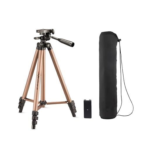 🛍️ Digitek (DTR 420LW) Tripod for Camera & Smartphone with Holder – 4.26ft Max Height, 3Kg Load, 4-Section Legs, 3-Way Head, Quick Release Plate - Ideal for Photography & Videography
