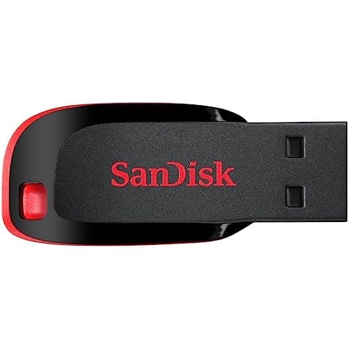 🛍️ SanDisk Cruzer Blade 16GB, USB 2.0, Flash drive, Pendrive, Red, 5Y Warranty (SDCZ50-016G-I35)