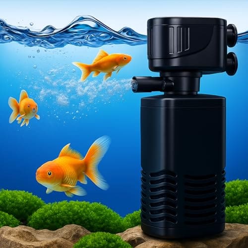 🛍️ Buraq Pets 4 in 1 Aquarium Filter | 15W | 880L/H | 1.5–2.5 ft Tank