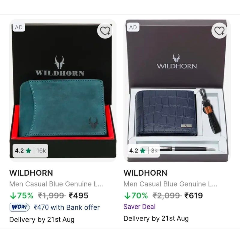 87% off on wild horn wallets🔥