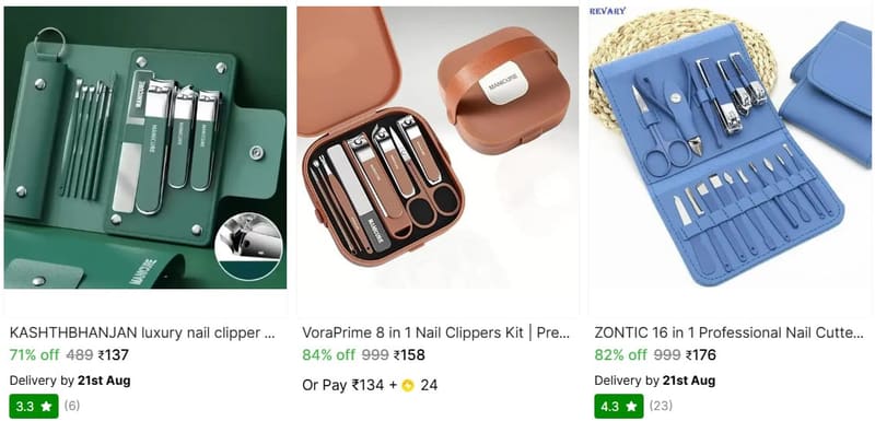 🔥  Manicure Nail Care Kit From ₹137