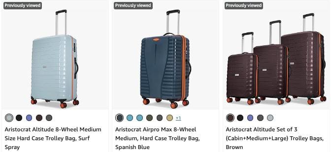 Grab : Upto 85% Off on Aristocrat Trolleys + Bank Offers😱😱