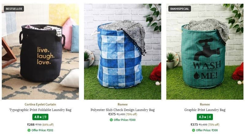 Ajio | Upto 65% Off on Laundry-Baskets-and-Dryers Starting @ just 325