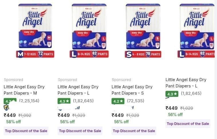 ✅ Sale Ends Tonight : Little Angel Baby Diaper Pants @ Flat ₹449