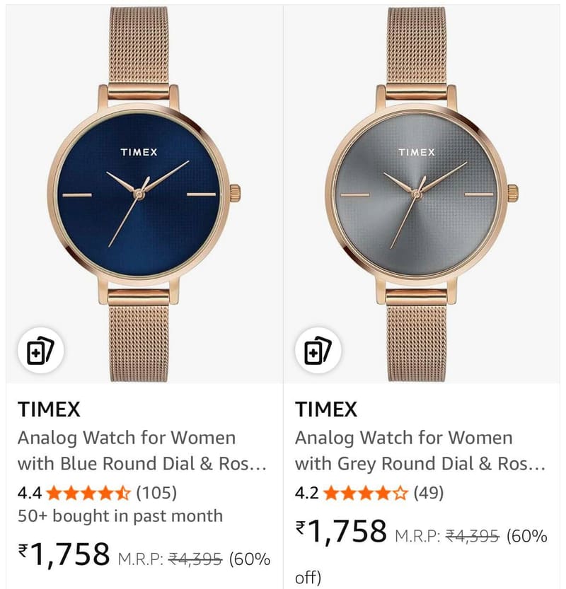Upto 70% Off On Timex Watches.