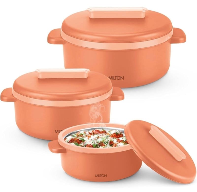 Back : MILTON Micronova Jr. Gift Set of 3 Casseroles