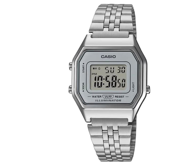 Casio Vintage LA680WA-7DF Digital Clear Dial Women (D409)