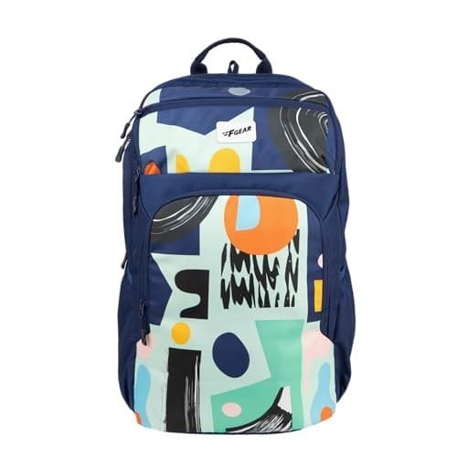 F Gear Akira Black 26L Backpack, 3 Spacious Compartments, 3 ...