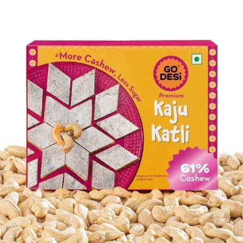GO DESi Premium Kaju Katli - 180 grams | 61% Cashews | More ...