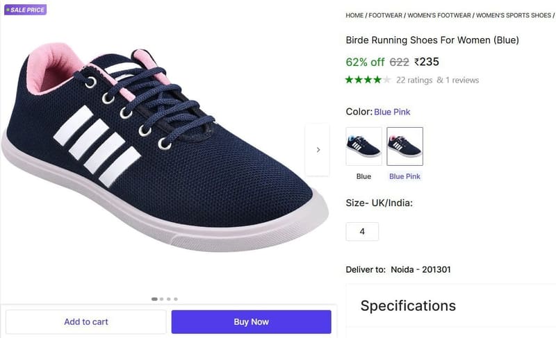 🔥  Running Shoes For Women @ ₹235