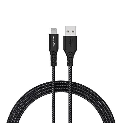 amazon basics PVC Molded Nylon USB A To Lightning Mfi Certif...