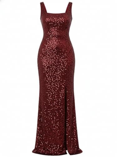 🛍️ Leriya Fashion Sequin Dress for Women | Black & Red Sequin Party Outfit Dress for Women | Bodycon Western Sequin's Dresses for Woman