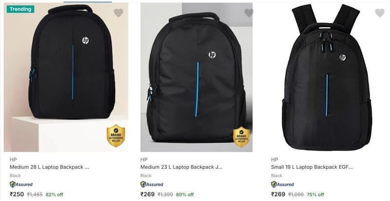 Flipkart | Hp Laptop Bags upto 75% off starting From Rs.251