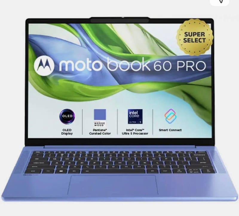 MOTOROLA 60 Pro Full Metal AI PC 2.8K OLED Intel Core Ultra 5 (16 GB/512 GB SSD) @75,398