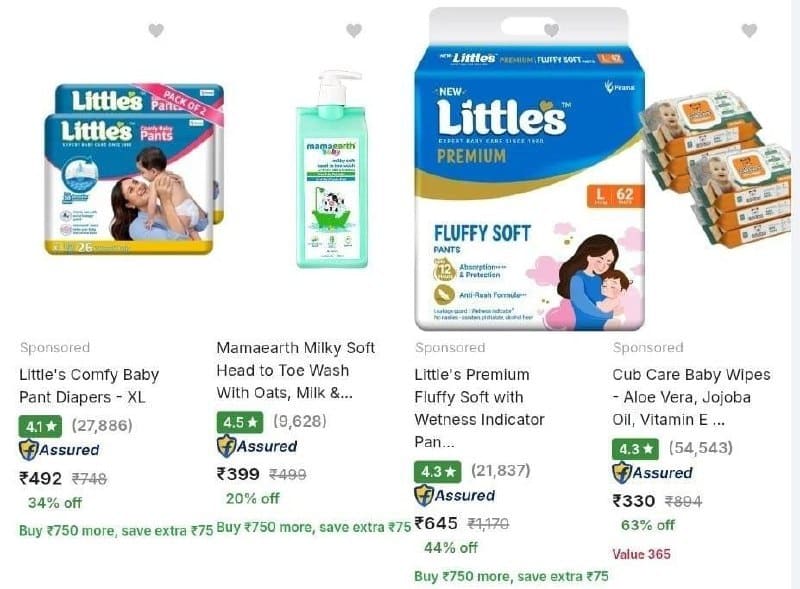 Sale Ends Tonight : Get Extra 12% Off on Mamaearth, CubCare, Little's Products