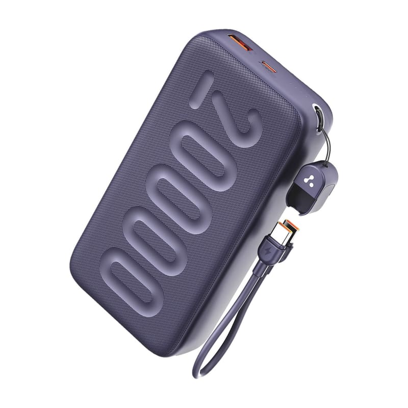 20000 mAh 22.5 W Compact Pocket Size Power Bank (Purple, Lit...
