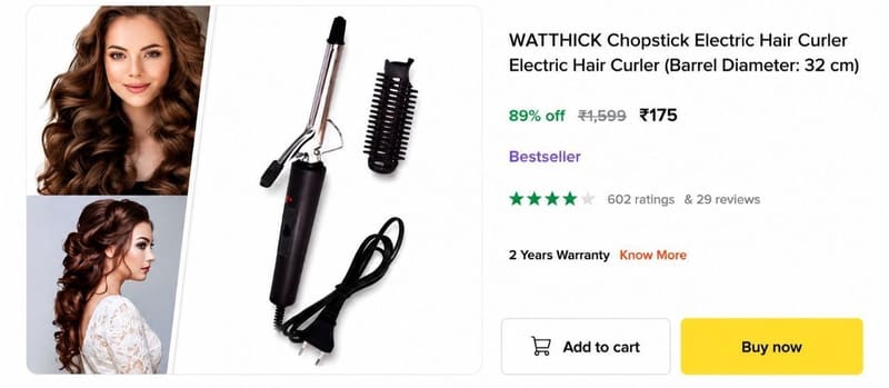 Grab: Hair Curler @ ₹175