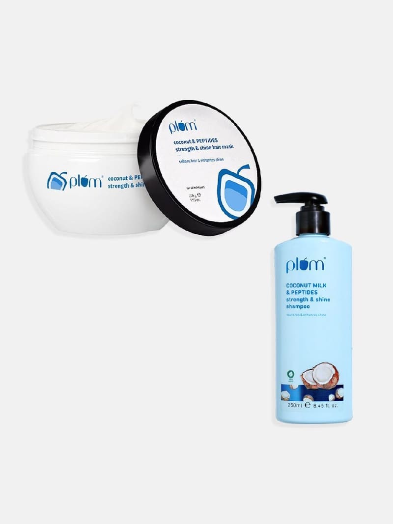Plum Strength & Shine Hair Care Duo - Shampoo 250ml & Hair M...