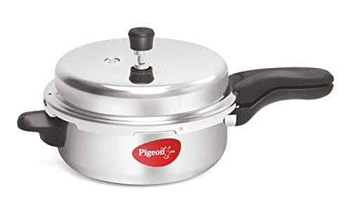 Pigeon by Stovekraft Aluminium Pressure Pan Senior with Oute...