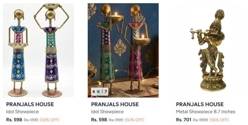 Myntra | Buy PRANJALS HOUSE Showpieces starting at 598/-🔥