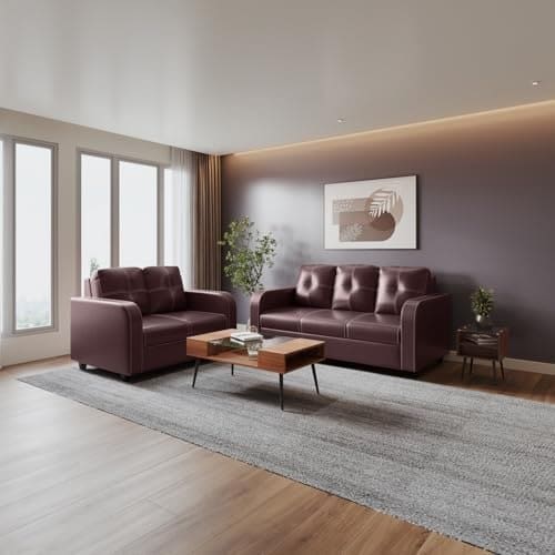 🛍️ Interio by Godrej Tycoon 5 Seater Synthetic Leather Sofa Set